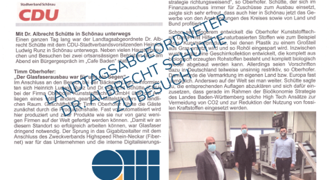 Landtagsabgeordneter Dr. Albrecht Schuette zu Besuch Oberhofer Kunststofftechnik GmbH